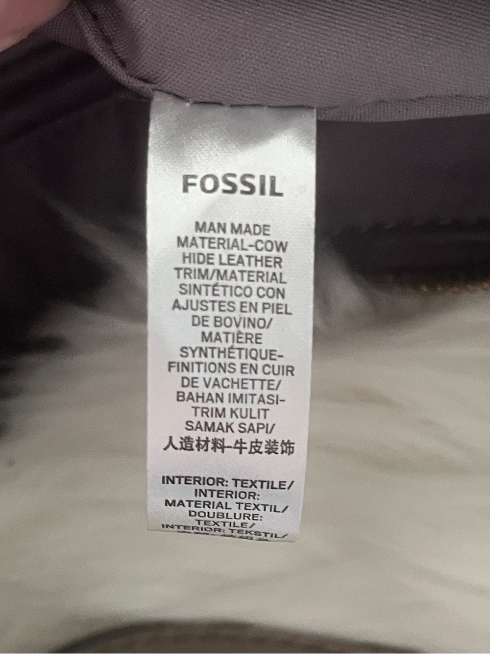 Fossil Snake-Printed Cow Leather Crescent Shoulder Bag Sz 11x7x3 - Picture 12 of 13